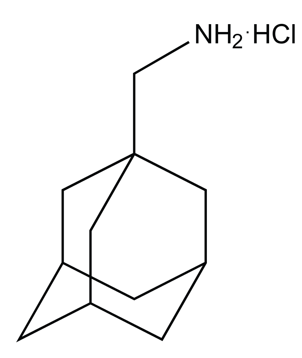 scheme:1-(Aminomethyl)adamantane hydrochloride, Tricyclo[3,3,1,1(3,7)]decane-1-methylamine hydrochloride