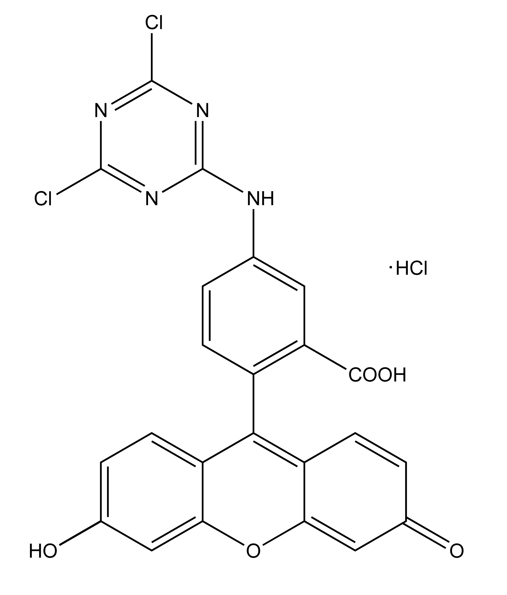 scheme:DTAF, Dichlorotriazinylaminofluorescein